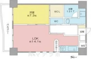 愛知県名古屋市中川区八熊1丁目【マンション】の間取り
