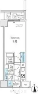 プレイズシード名駅北【8階】の間取り