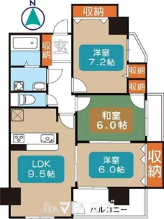 サムティイースト白壁【3階】の間取り