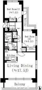 メルヴェイユ徳川【2階】の間取り