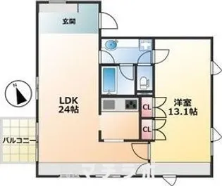 TASHIRO71【9階】の間取り