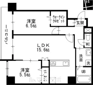 2LDKの間取り画像