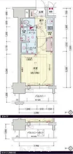 プレサンス名古屋STATIONキュオル【6階】の間取り