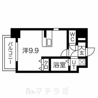 THE RESIDENCE SHIGAHONDORI【1001号室】の間取り