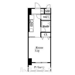 リヴェール白壁【12B号室】の間取り