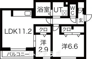 サニーコート平和【2階】の間取り