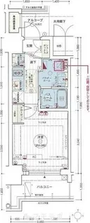 エステムコート名古屋新栄Ⅱアリーナ【708号室】の間取り