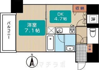 レジディア高岳【1501号室】の間取り