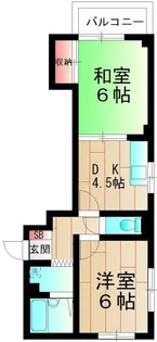 東京都大田区大森東5丁目【マンション】の間取り