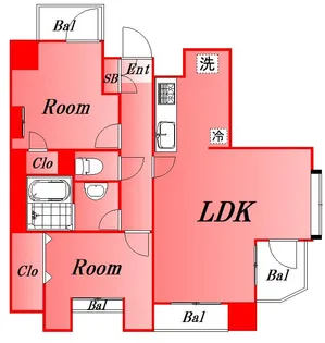 東京都品川区上大崎3丁目【マンション】の間取り