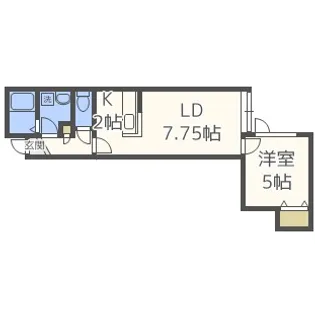北海道札幌市白石区菊水上町四条3丁目【アパート】の間取り