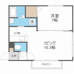 北海道札幌市豊平区月寒東一条11丁目【マンション】の間取り
