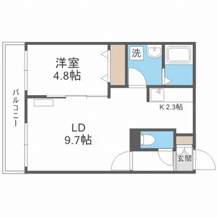 北海道札幌市西区二十四軒四条5丁目【マンション】の間取り