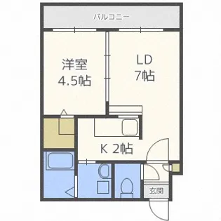 北海道札幌市白石区本郷通3丁目南【マンション】の間取り