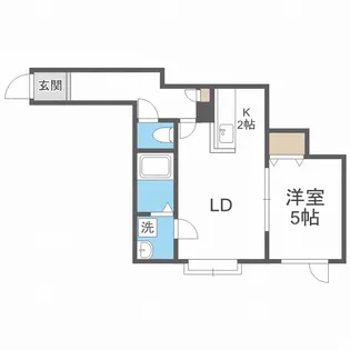 北海道札幌市白石区菊水元町一条4丁目【アパート】の間取り