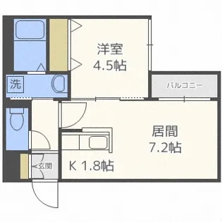 北海道札幌市東区北二十三条東15丁目【マンション】の間取り