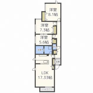 北海道札幌市中央区大通西25丁目【アパート】の間取り