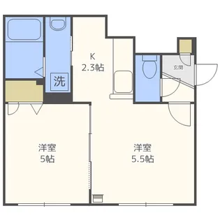 北海道札幌市白石区東札幌四条5丁目【マンション】の間取り