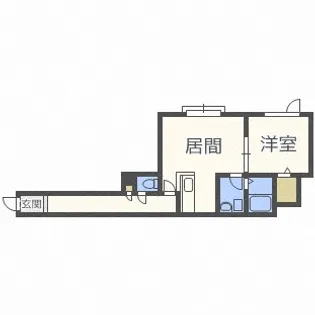 北海道札幌市西区八軒六条西7丁目【アパート】の間取り