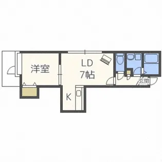 北海道札幌市清田区清田二条1丁目【アパート】の間取り