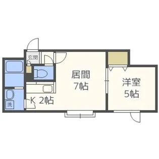 北海道札幌市手稲区西宮の沢二条3丁目【アパート】の間取り