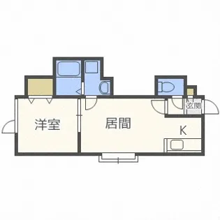 北海道札幌市西区八軒六条西7丁目【アパート】の間取り