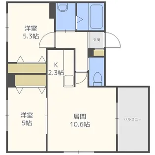 北海道札幌市中央区南六条西13丁目【マンション】の間取り