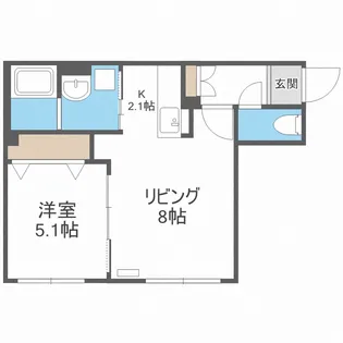 北海道札幌市豊平区平岸一条2丁目【マンション】の間取り