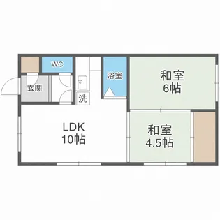 北海道札幌市白石区中央三条2丁目【アパート】の間取り
