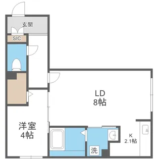 北海道札幌市厚別区厚別西二条2丁目【マンション】の間取り