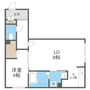 北海道札幌市厚別区厚別西二条2丁目【マンション】の間取り