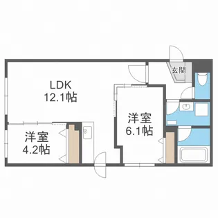 北海道札幌市中央区北一条西23丁目【マンション】の間取り