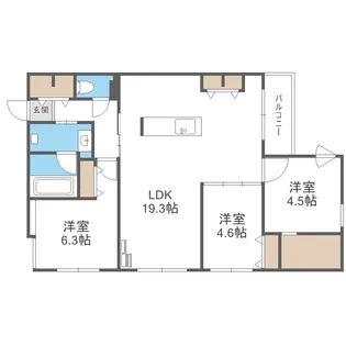 北海道札幌市中央区南十条西12丁目【マンション】の間取り
