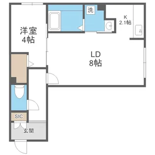 北海道札幌市厚別区厚別西二条2丁目【マンション】の間取り