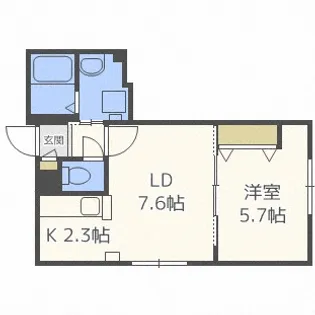 北海道札幌市豊平区旭町3丁目【マンション】の間取り