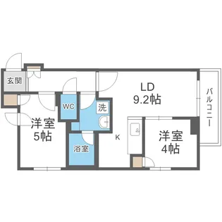 北海道札幌市北区北十七条西2丁目【マンション】の間取り