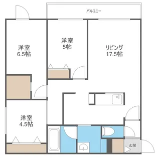 北海道札幌市中央区南十条西16丁目【マンション】の間取り