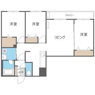 北海道札幌市西区発寒五条3丁目【マンション】の間取り