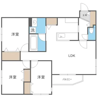 北海道札幌市白石区本通15丁目南【マンション】の間取り