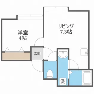 北海道札幌市白石区本通16丁目南【アパート】の間取り