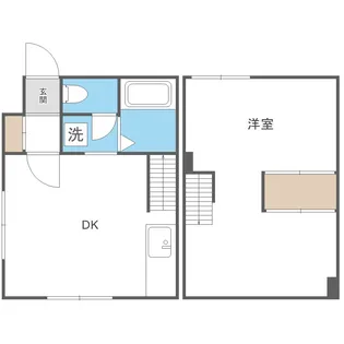 北海道札幌市手稲区富丘二条3丁目【アパート】の間取り