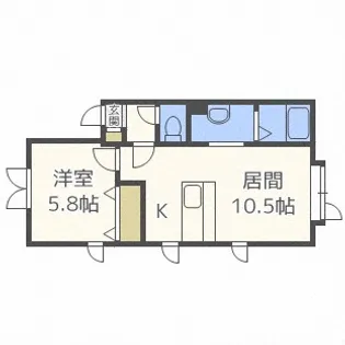 北海道札幌市手稲区前田五条14丁目【アパート】の間取り