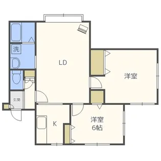 北海道札幌市北区篠路六条5丁目【マンション】の間取り