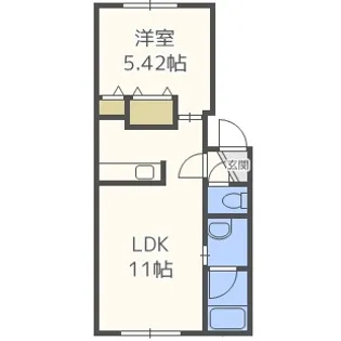 グローリー菊水上町【202号室】の間取り