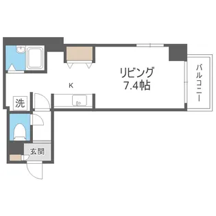 北海道札幌市西区琴似二条3丁目【アパート】の間取り