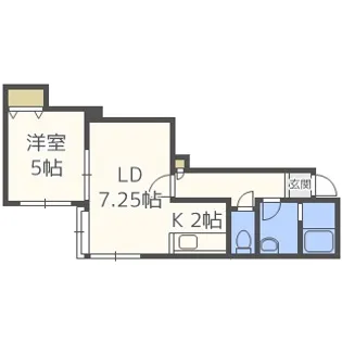 北海道札幌市白石区北郷五条10丁目【アパート】の間取り