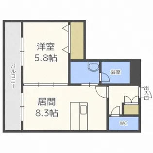 北海道札幌市中央区北六条西19丁目【マンション】の間取り
