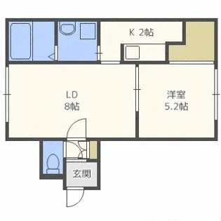 北海道札幌市西区二十四軒一条4丁目【マンション】の間取り