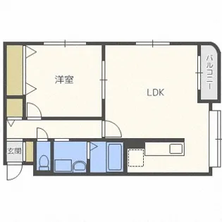 北海道札幌市豊平区月寒中央通10丁目【マンション】の間取り
