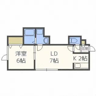 北海道札幌市白石区平和通12丁目北【アパート】の間取り